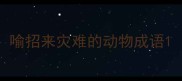 喻招来灾难的动物成语
