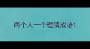两个人一个理猜成语