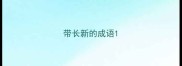 带长新的成语