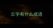 云字有什么成语