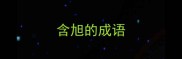 含旭的成语