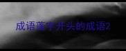成语蓬字开头的成语