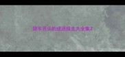 银字开头的成语接龙大全集
