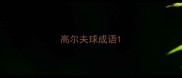 高尔夫球成语