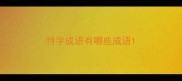 恃字成语有哪些成语