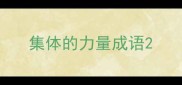集体的力量成语