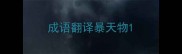 成语翻译暴天物