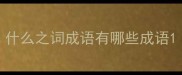 什么之词成语有哪些成语