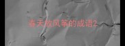 春天放风筝的成语