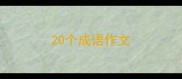 20个成语作文