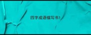 四字成语描写书