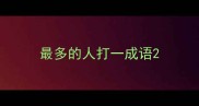 最多的人打一成语