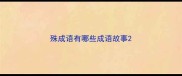 殊成语有哪些成语故事