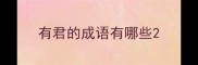 有君的成语有哪些
