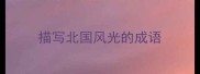 描写北国风光的成语