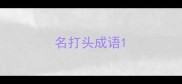 名打头成语