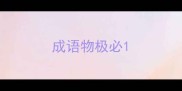 成语物极必