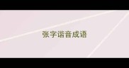 张字谐音成语