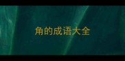 角的成语大全