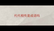 代代相传是成语吗