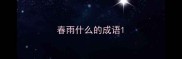 春雨什么的成语