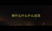 裤什么什么什么成语