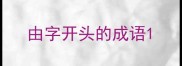 由字开头的成语