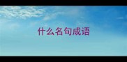 什么名句成语