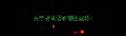 关于析成语有哪些成语