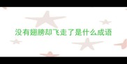 没有翅膀却飞走了是什么成语