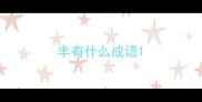 丰有什么成语