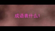 成语表什么