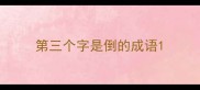 第三个字是倒的成语