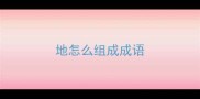 地怎么组成成语