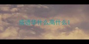 成语华什么高什么