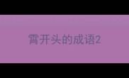 霄开头的成语