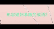 形容媳妇孝顺的成语
