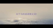 关于马的成语褒义词