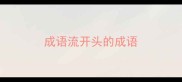 成语流开头的成语