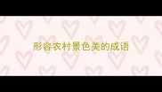 形容农村景色美的成语