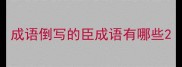 成语倒写的臣成语有哪些