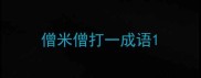 僧米僧打一成语