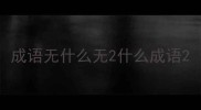 成语无什么无2什么成语