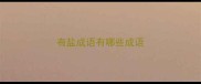 有盐成语有哪些成语