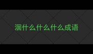 涸什么什么什么成语