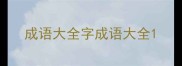 成语大全字成语大全
