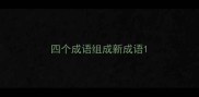 四个成语组成新成语