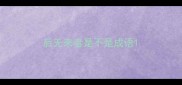 后无来者是不是成语