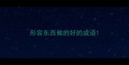 形容东西做的好的成语
