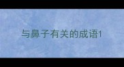 与鼻子有关的成语